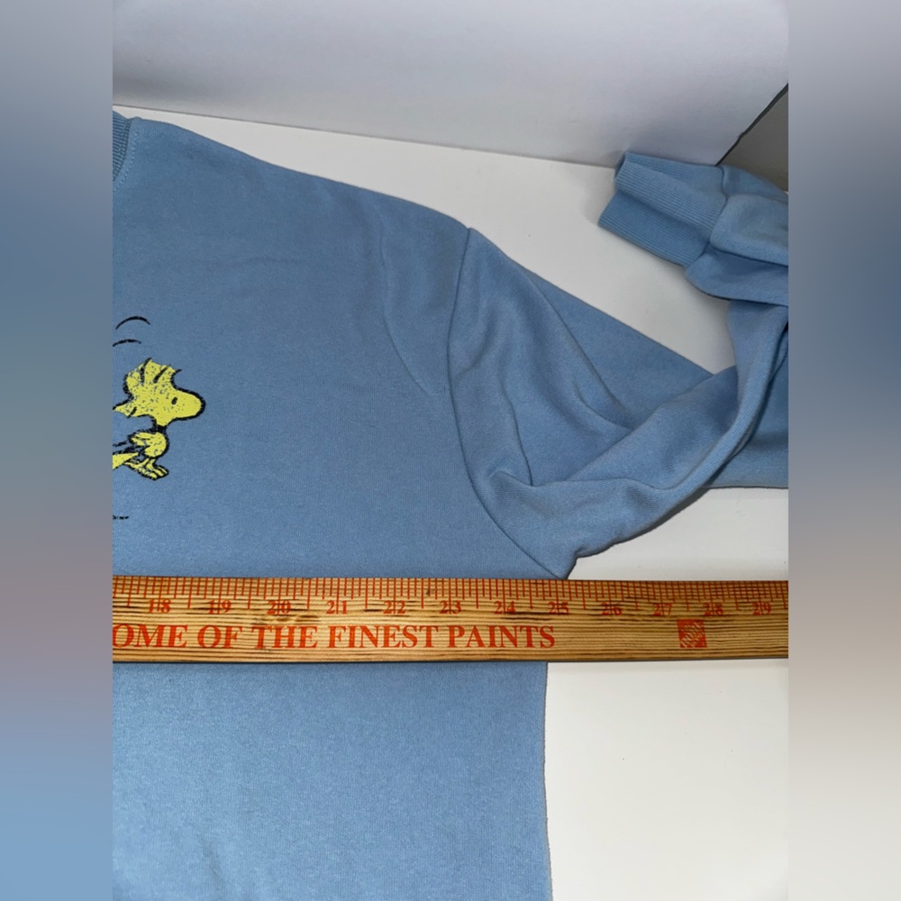Peanuts Light Blue cropped Christmas Snoopy Sweatshirt - Picture 4 of 5